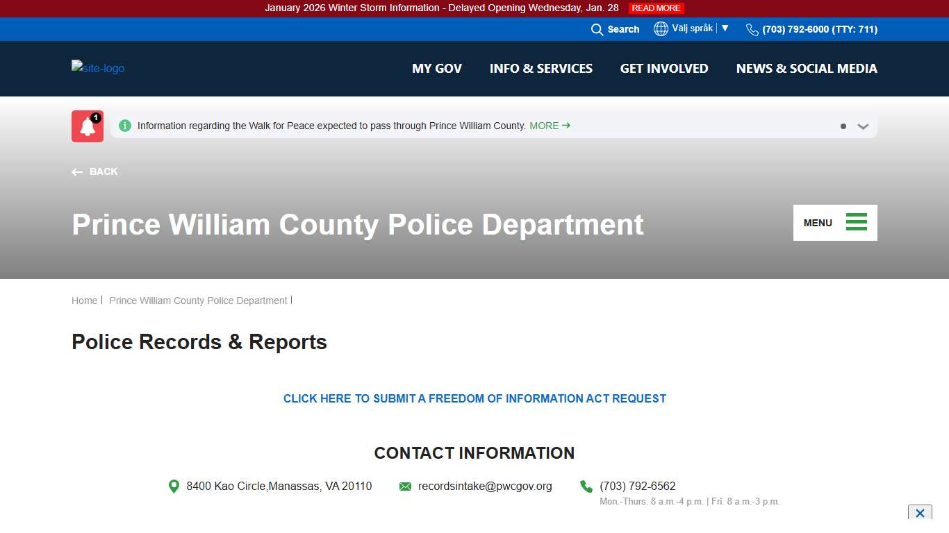 Police Records & Reports